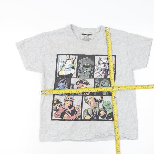 Roblox Boys Grey 9-10 Years Graphic Print Short Sleeve T-Shirt