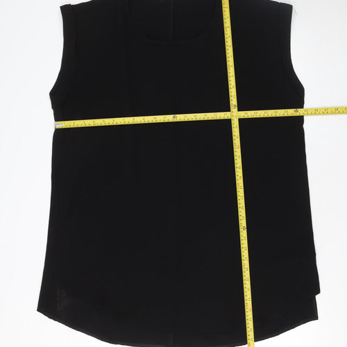 New Look Women Black Shift Dress Size 20 Sleeveless Scoop Neck