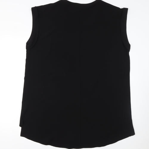 New Look Women Black Shift Dress Size 20 Sleeveless Scoop Neck
