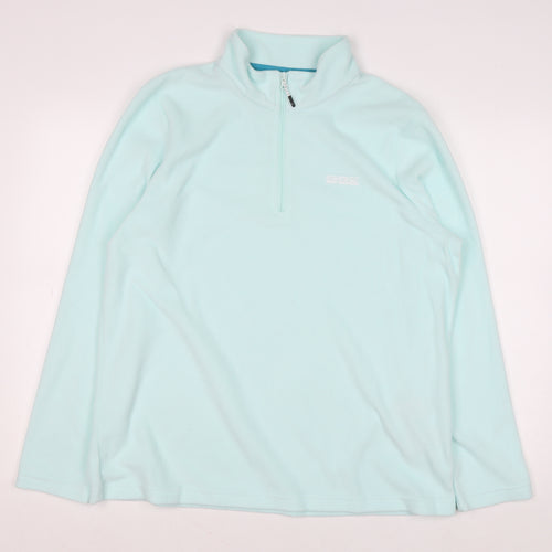 Regatta Women's Blue 1/4 Zip Fleece Sweatshirt UK 18 Polyester Outdoor