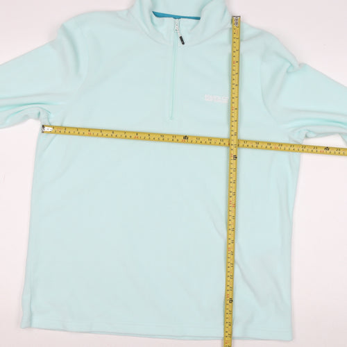 Regatta Women's Blue 1/4 Zip Fleece Sweatshirt UK 18 Polyester Outdoor