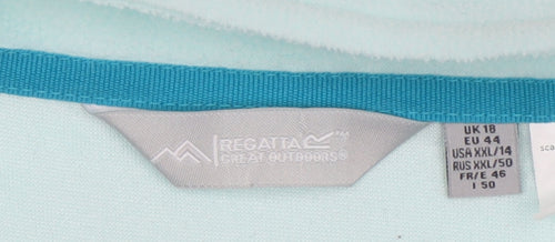 Regatta Women's Blue 1/4 Zip Fleece Sweatshirt UK 18 Polyester Outdoor