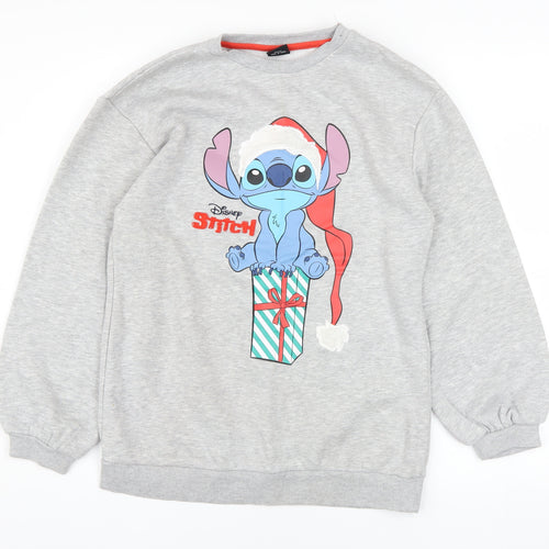 Disney at Primark Girls Grey Stitch Christmas Pullover Jumper 11-12 Years