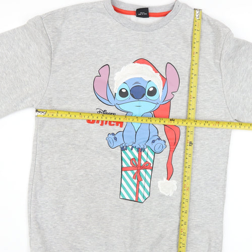 Disney at Primark Girls Grey Stitch Christmas Pullover Jumper 11-12 Years
