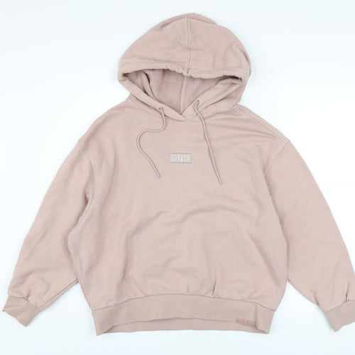 Li-Ning BADFIVE Womens Beige Pullover Hoodie Size M Graphic Print