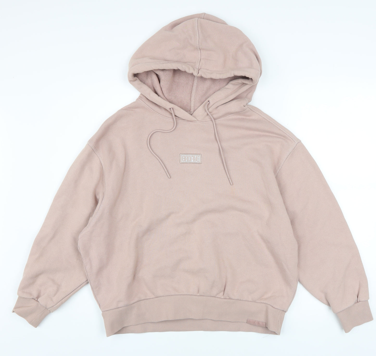 Li-Ning BADFIVE Womens Beige Pullover Hoodie Size M Graphic Print