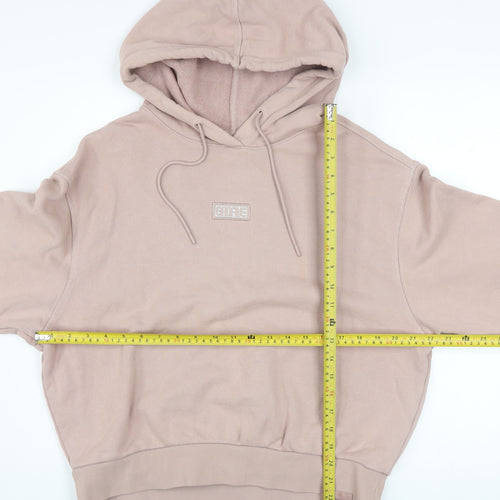 Li-Ning BADFIVE Womens Beige Pullover Hoodie Size M Graphic Print