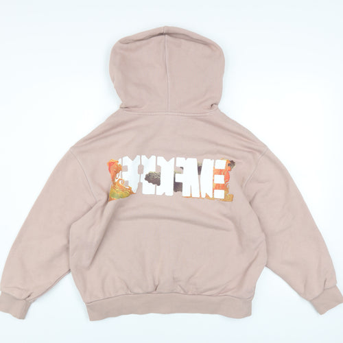 Li-Ning BADFIVE Womens Beige Pullover Hoodie Size M Graphic Print
