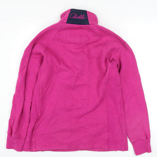 Chukka Women's Pink Cotton Pullover Sweatshirt UK 8 Polo Style