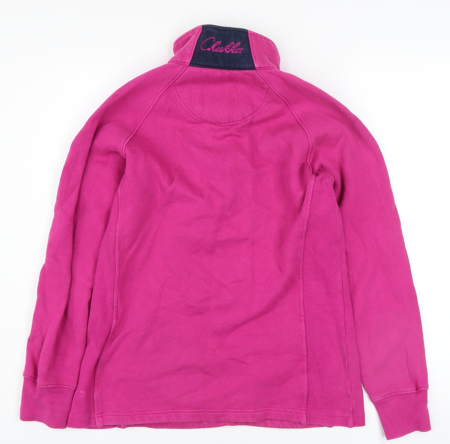 Chukka Women's Pink Cotton Pullover Sweatshirt UK 8 Polo Style