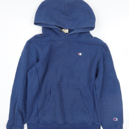 Champion Men's Blue Small Reverse Weave Pullover Hoodie