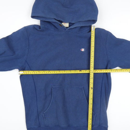 Champion Men's Blue Small Reverse Weave Pullover Hoodie