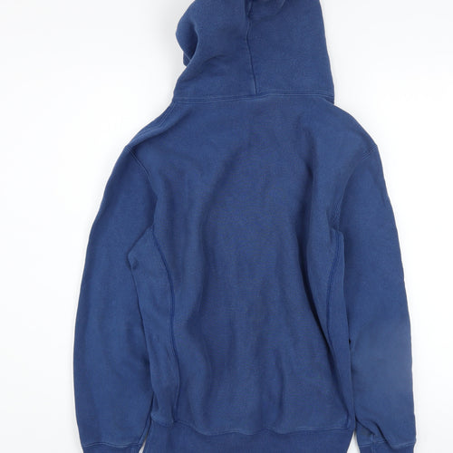 Champion Men's Blue Small Reverse Weave Pullover Hoodie