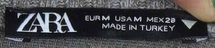 Zara Women Grey Crew Neck Long Sleeve Pullover Jumper Size 12