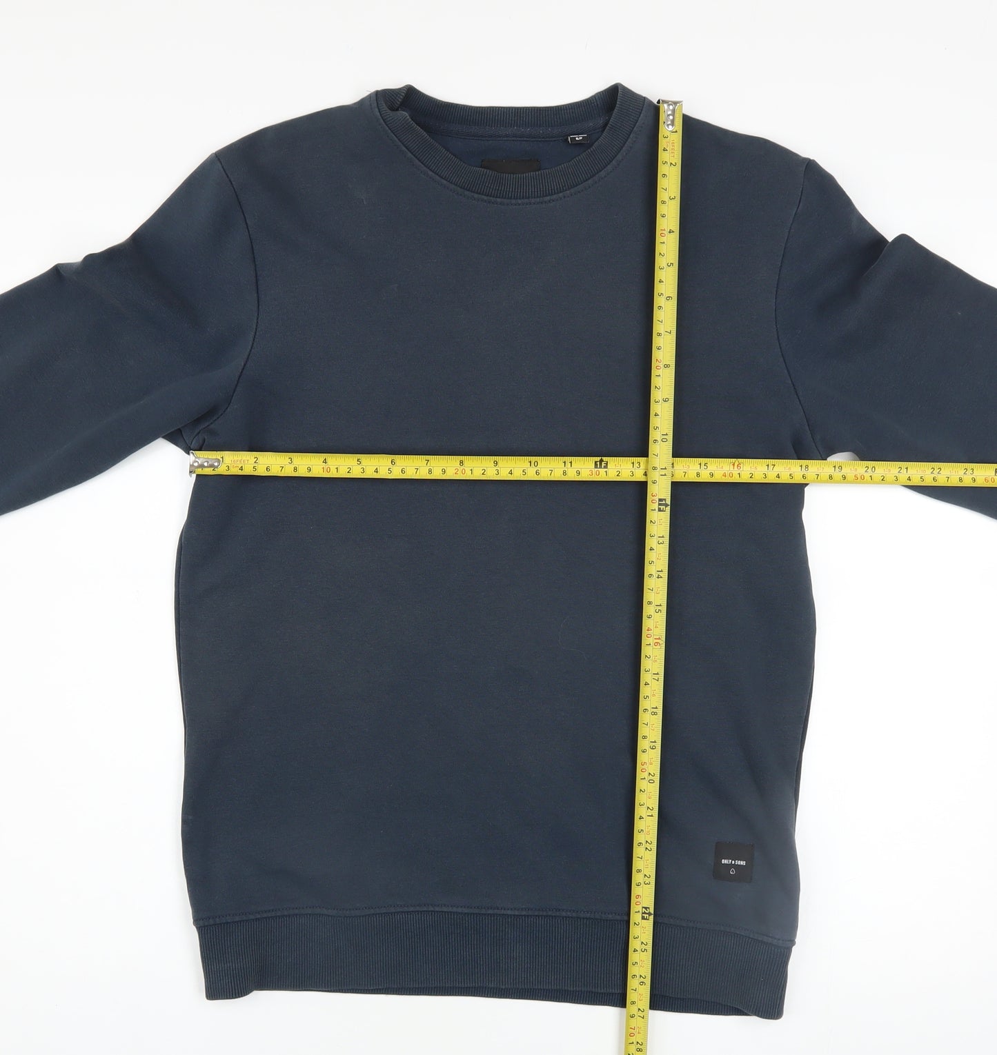 Only & Sons Men’s Blue Crew Neck Pullover Sweatshirt Size S