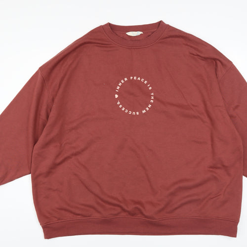 Primark Women’s Brown XL Pullover Sweatshirt with Graphic Print