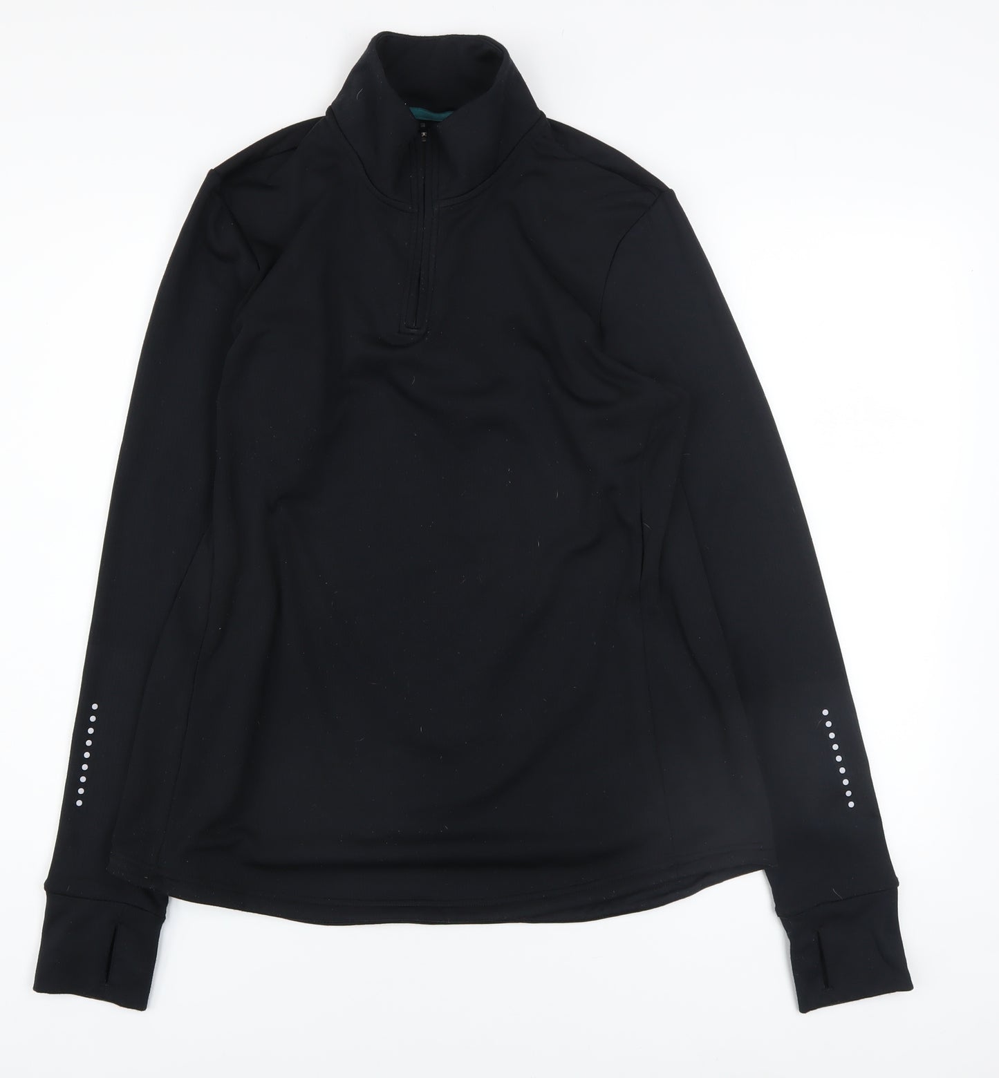 Mountain Warehouse Women Black Size 14 1/4 Zip Activewear Jacket