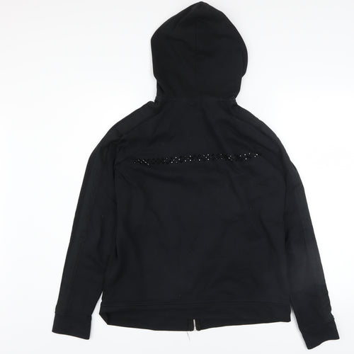 Punt Roma Women's Black Sequin Full Zip Hoodie Size S