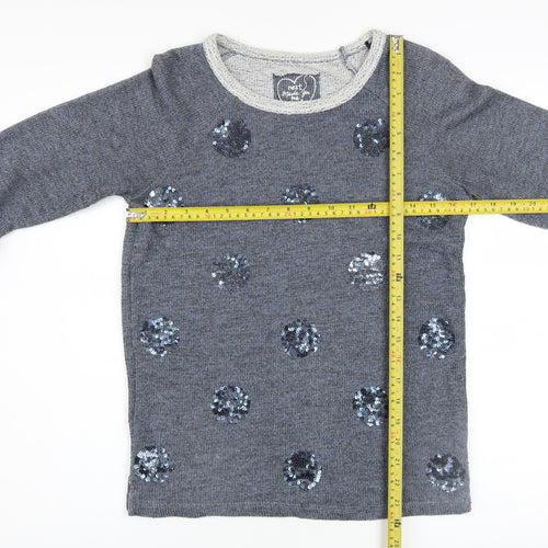 Next Women’s Grey Sequin Polka Dot Knit Jumper Size 6