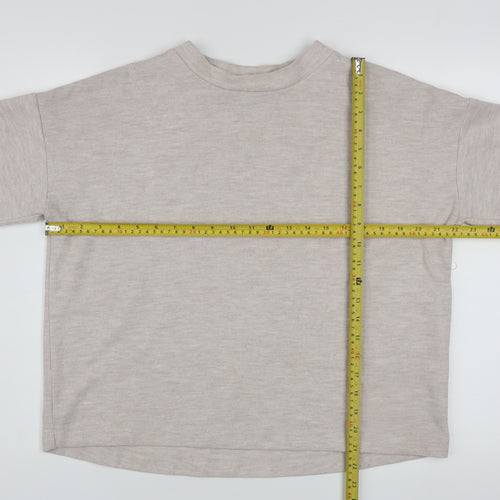 River Island Women’s Beige Relaxed Sweatshirt XS Cotton Blend