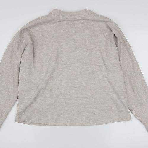 River Island Women’s Beige Relaxed Sweatshirt XS Cotton Blend