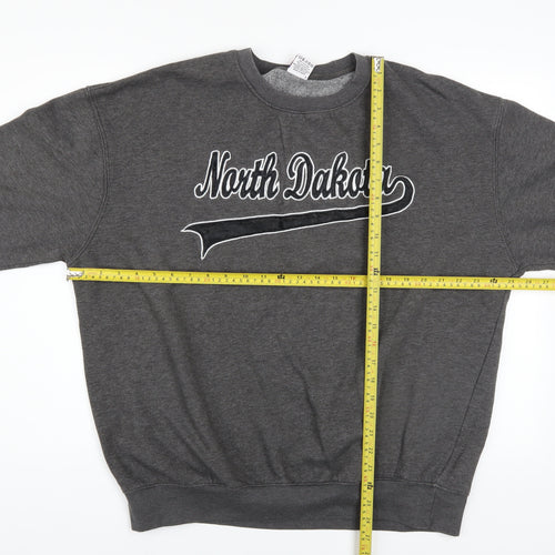 Dimco Apparel Men's Grey 2XL Pullover Crew Neck North Dakota Sweatshirt