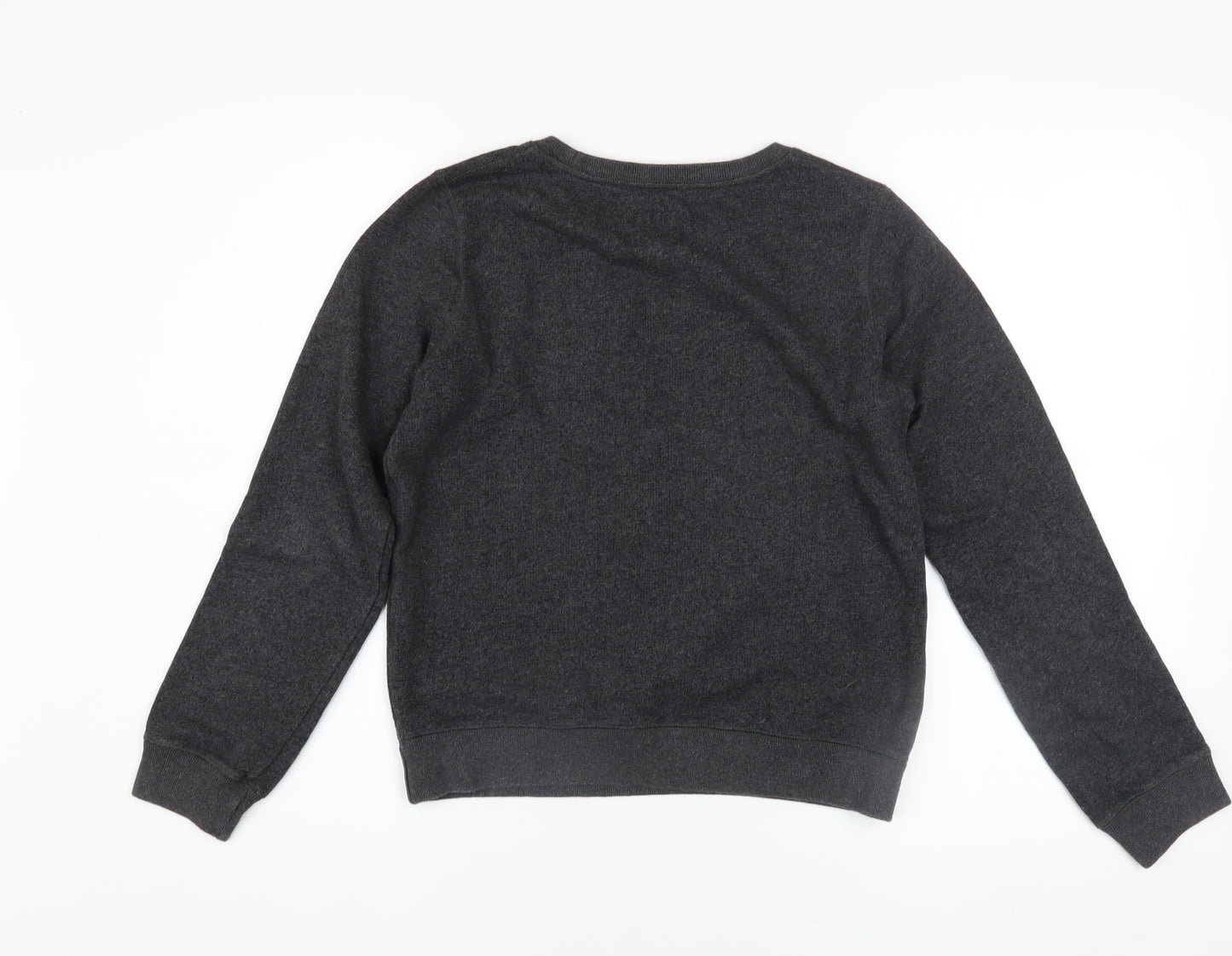Jack Wills Women's Charcoal Grey Pullover Sweatshirt UK 6 Cotton