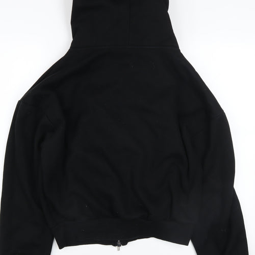 Mars The Label Women's Black Full Zip Hoodie Size S Polyester Cotton