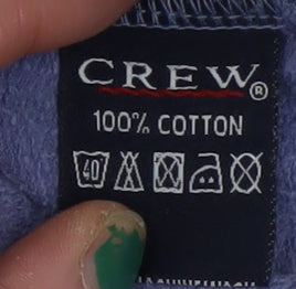 Crew Clothing Co Women’s Purple Striped Henley Sweatshirt Size 14 Cotton