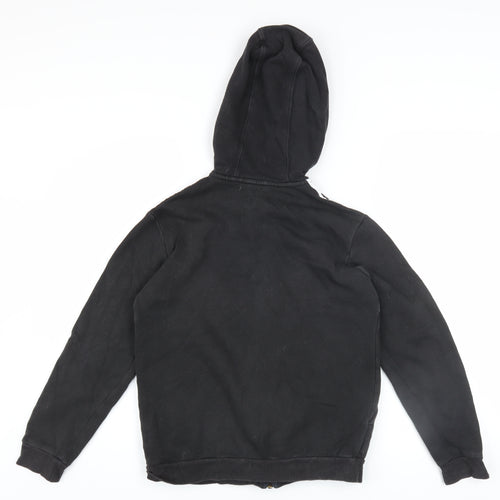 Adidas Boys Black Full Zip Hoodie 11-12 Years Hooded Sportswear