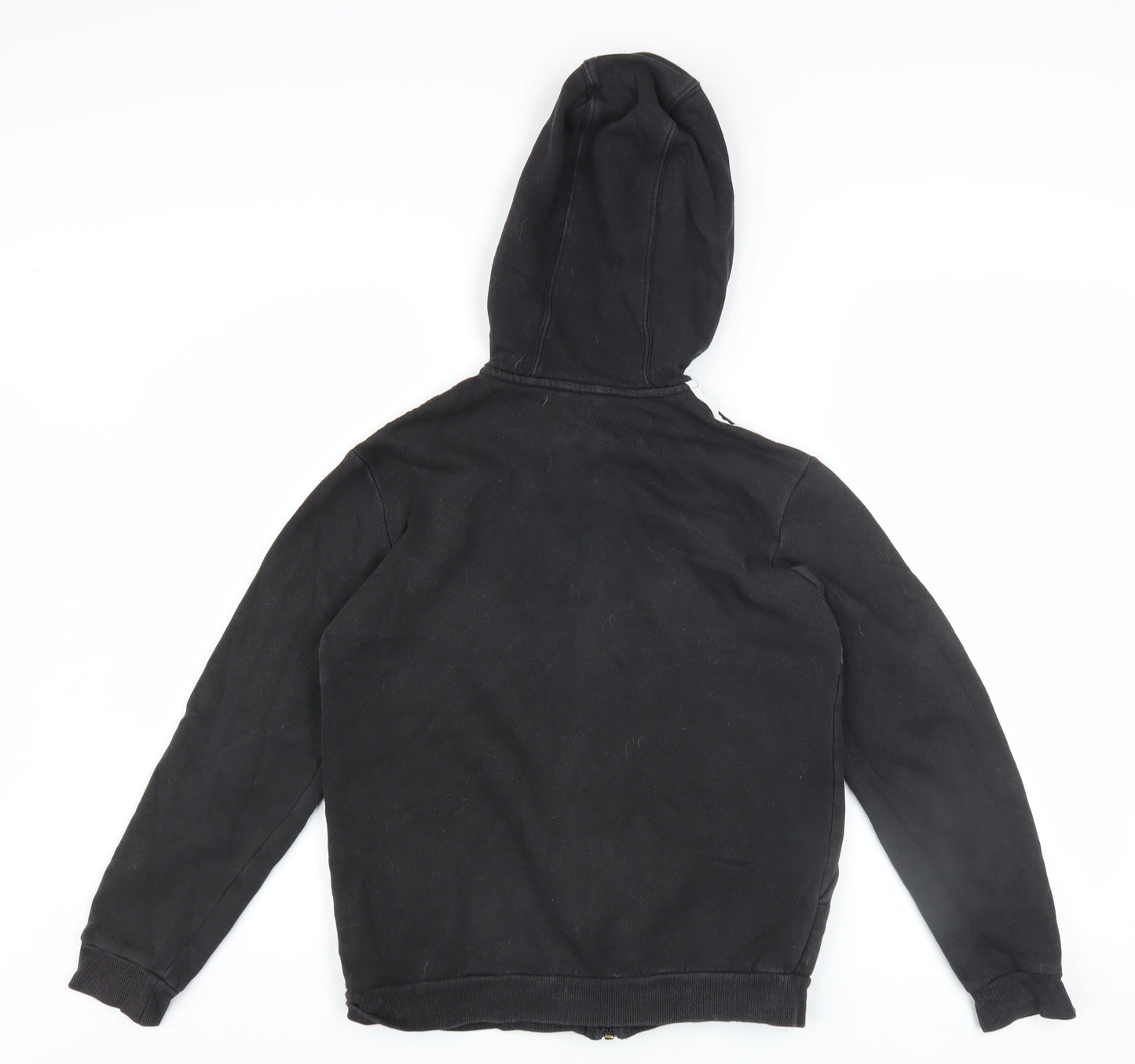 Adidas Boys Black Full Zip Hoodie 11-12 Years Hooded Sportswear