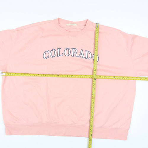 Primark Women Pink Colorado Pullover Sweatshirt 2XL Cotton Blend