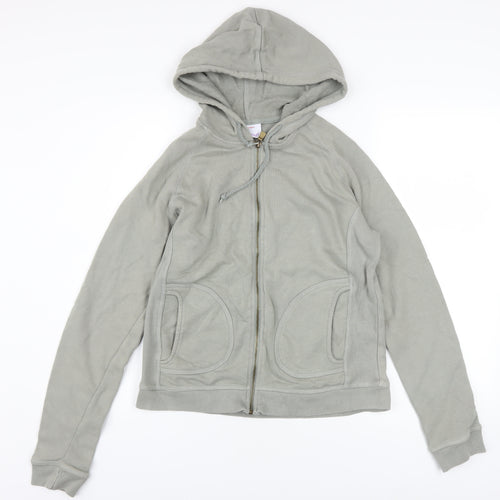 Papaya Womens Grey Full Zip Hoodie Size 14 Cotton Casualwear