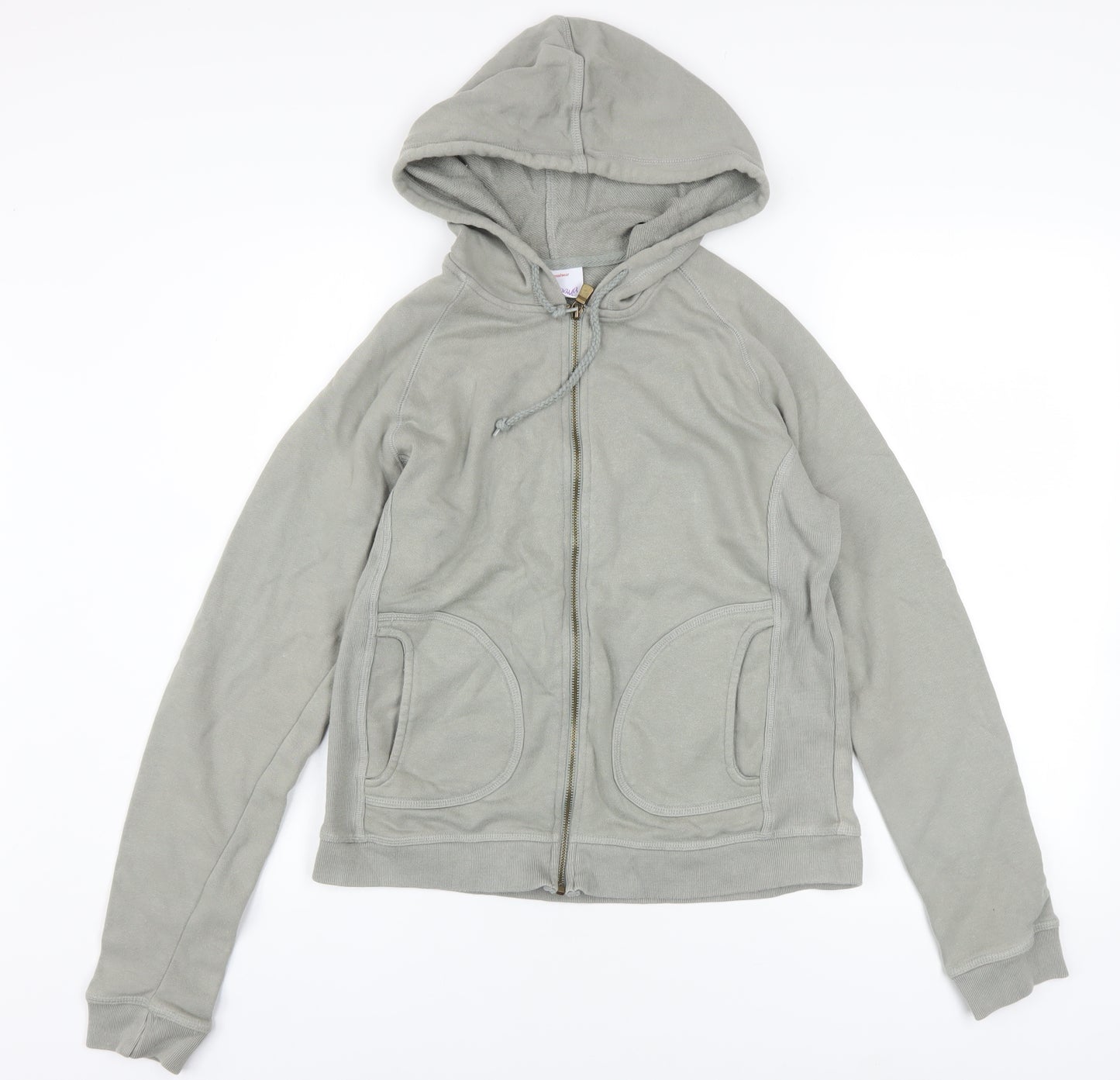 Papaya Womens Grey Full Zip Hoodie Size 14 Cotton Casualwear