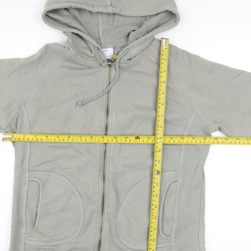 Papaya Womens Grey Full Zip Hoodie Size 14 Cotton Casualwear