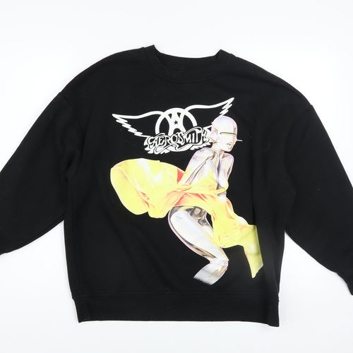 Aerosmith Women's Black Graphic Pullover Sweatshirt Size S