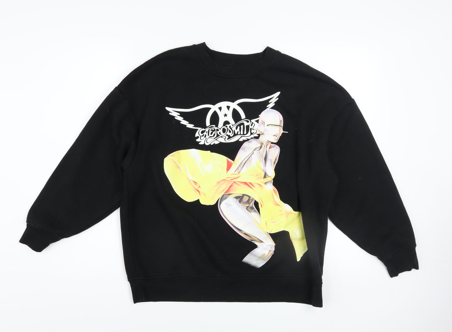 Aerosmith Women's Black Graphic Pullover Sweatshirt Size S