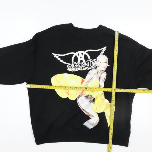 Aerosmith Women's Black Graphic Pullover Sweatshirt Size S