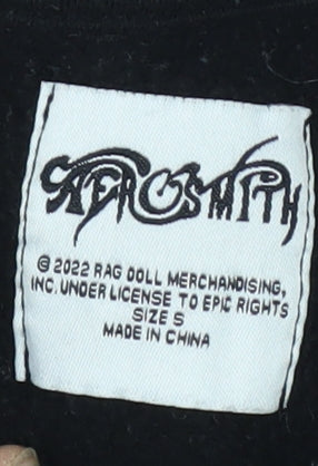 Aerosmith Women's Black Graphic Pullover Sweatshirt Size S