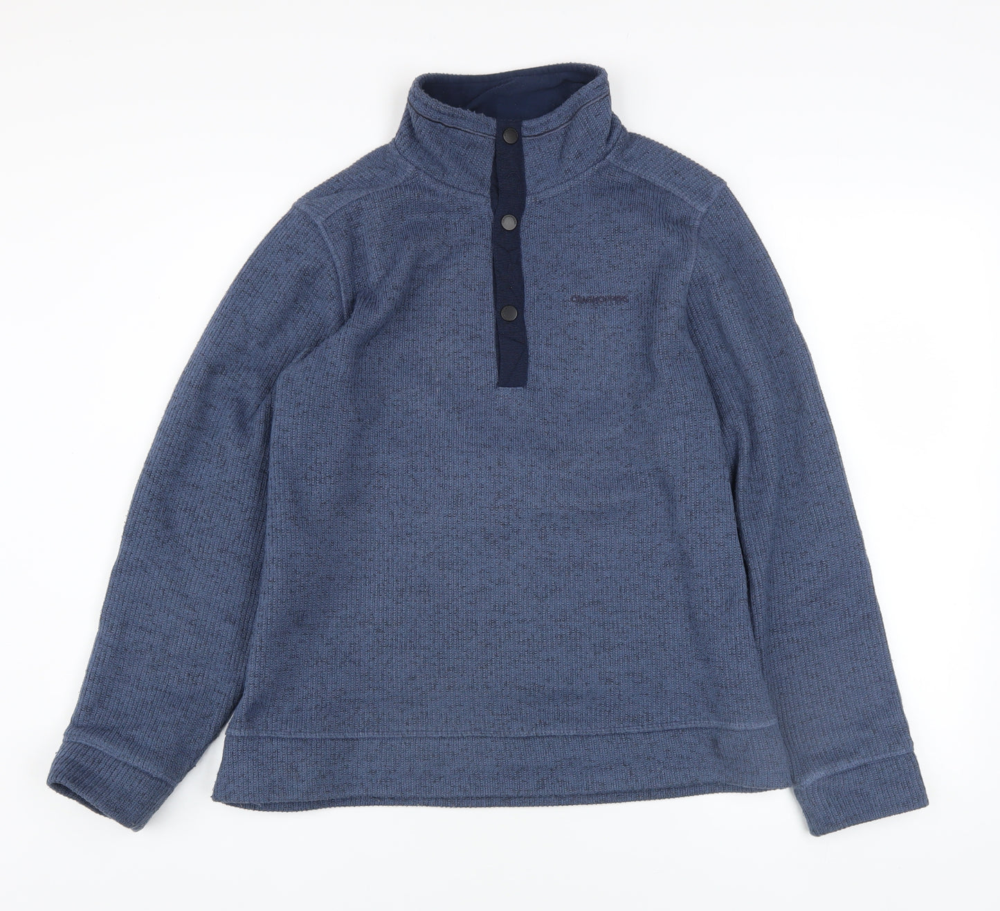 Craghoppers Men's Blue Henley Fleece Sweatshirt Size S