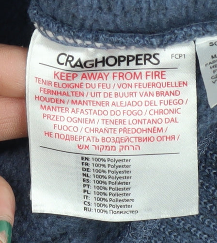 Craghoppers Men's Blue Henley Fleece Sweatshirt Size S