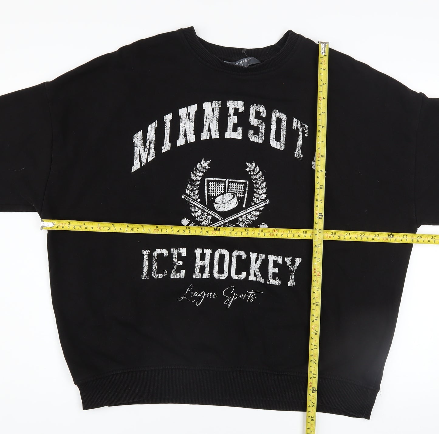 Primark Women's Black Minnesota Ice Hockey Pullover Sweatshirt Size S