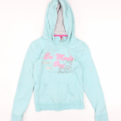 Orchestra Girls Blue Pullover Hoodie Age 12 Cotton Blend With Graphic Print