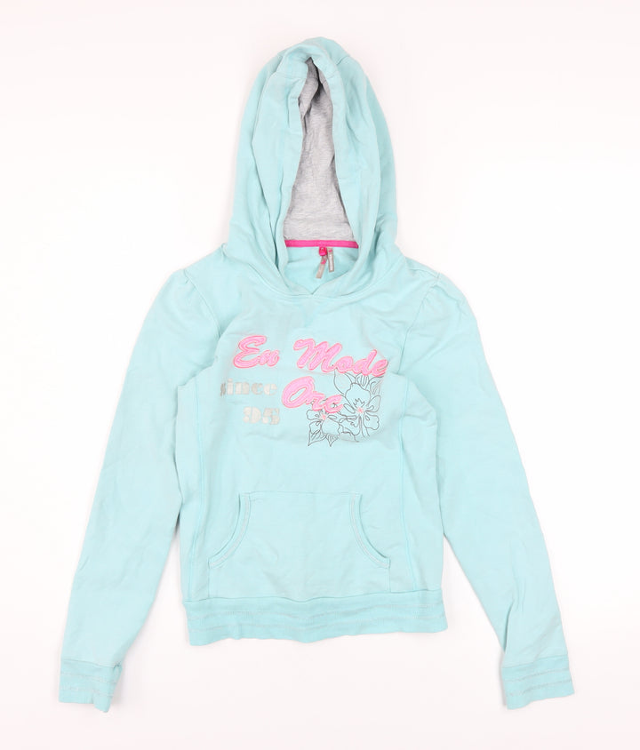 Orchestra Girls Blue Pullover Hoodie Age 12 Cotton Blend With Graphic Print