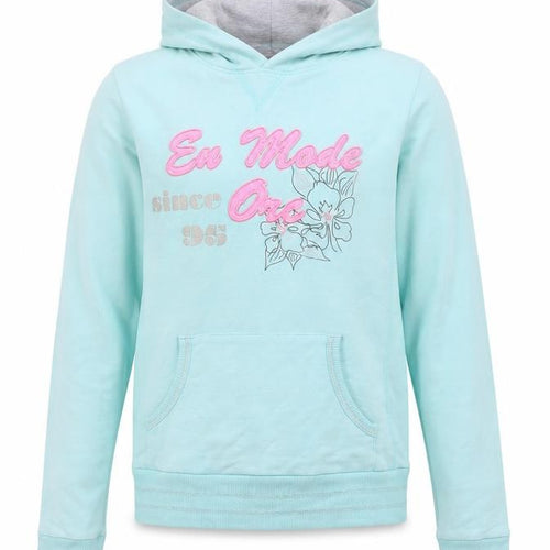 Orchestra Girls Blue Pullover Hoodie Age 12 Cotton Blend With Graphic Print