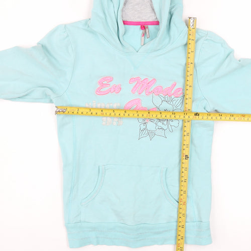 Orchestra Girls Blue Pullover Hoodie Age 12 Cotton Blend With Graphic Print