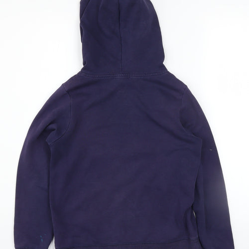 GAP Girls Purple Hoodie 12 Years Pullover Fleece Logo Sweatshirt
