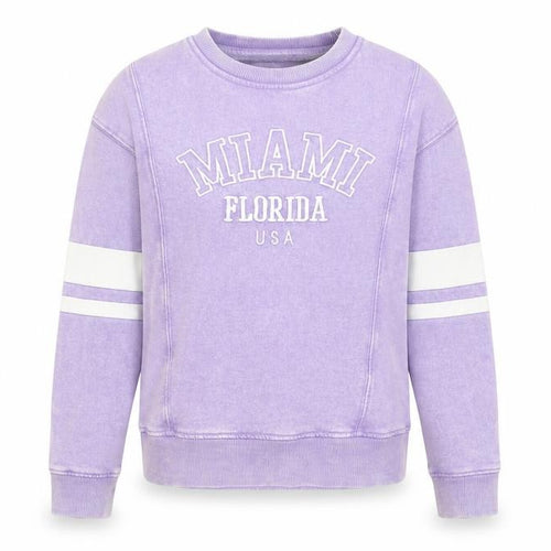 Nutmeg Girls Purple Miami Florida USA Pullover Sweatshirt 11-12 Years