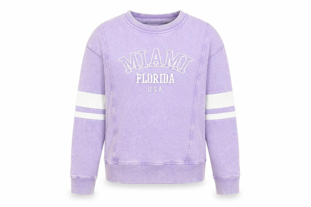 Nutmeg Girls Purple Miami Florida USA Pullover Sweatshirt 11-12 Years
