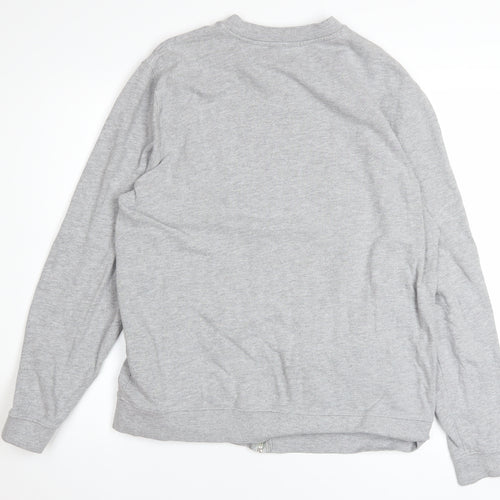 ASOS Mens Grey Full Zip Cotton Sweatshirt Jacket L Regular
